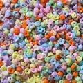 Perles de muguet en acrylique de 6mm pour la fabrication de bracelets et colliers DIY - Pack de 100 / Couleurs Mélangées Aléatoires