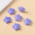 Set of purple candy-colored acrylic star beads for DIY handmade jewelry accessories - 19x20mm / 5 Pieces / Purple