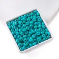 Perles rondes en turquoise synthétique de 8 mm pour la création de bijoux de mode DIY - Grand Style Abaque (AC4690)