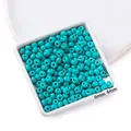 Perles rondes en turquoise synthétique, 6 mm de diamètre, trou de 1,5 mm pour DIY - Style Abaque Moyen (AC4690)