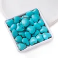 Heart-shaped synthetic turquoise blue beads 16x15mm for DIY jewelry making accessories - Large Heart / 26 Pieces/Pack (15x16mm)
