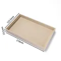 Beige fluwelen sieradendisplay dienblad met 210x123.5x23.5mm afmetingen - Lege Tray / 1 Stuks/Verpakking (123.5x210x23.5mm) / Beige