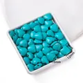 Heart-shaped synthetic turquoise beads 11x12mm for DIY jewelry and phone chain - Small Heart / 36 Pieces/Pack (11x12mm)