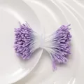 Mazzo di stami di fiori artificiali lavanda opaca 2 mm per creazioni floreali fai-da-te. - 1 Fascio (circa 400 steli, circa 20g) / Viola Chiaro Opaco