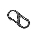 Schwarzer S-förmiger Doppel-Karabinerhaken aus Zinklegierung für DIY-Schlüsselanhänger und Rucksäcke - S-Haken (40mm) / 5 Stück / Schwarz