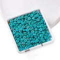 Perles rondes en turquoise synthétique de 6 mm pour la création de bijoux DIY - Petit Style Disque (AC4690)