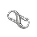 S-förmiger Doppel-Federkarabinerhaken aus silberner Zinklegierung für DIY-Schmuck - S-Haken (25mm) / 5 Stück / Silber