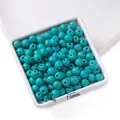 Perles en turquoise synthétique, diamètre 7,5mm, trou 1,5mm, pour bricolage DIY. - Style Rond Moyen (AC4690)