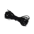 Cordón elástico negro para hacer gomas de pelo y accesorios para el cabello de DIY - 2.5mm / 2m / Negro