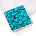 Synthetische Türkis-Ovalperlen 12x15mm mit 1,6mm Loch für DIY-Schmuckherstellung - 25 Stück/Packung (12x15mm)