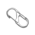 Kleiner S-förmiger Karabiner aus Zinklegierung für Schlüsselanhänger in Silber Finish - S-Haken (40mm) / 5 Stück / Silber