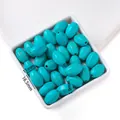 Synthetische türkise Ovalperlen 16,5x11mm für DIY-Schmuckherstellung und Bastelarbeiten - 23 Stück/Packung (11x16.5mm)