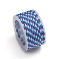 Langlebiges 4mm Regenbogen-Paracord-Baumwollseil für DIY-Schmuckherstellung und Basteln - Weiß Violett Blau