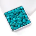 Blaue unregelmäßige synthetische Türkisperlen mit Größenmarkierung für DIY-Schmuck - 31 Stück/Packung (10x12mm)