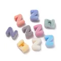 Colorful flocked acrylic letter Z beads for DIY jewelry making accessories - Letter Z / 5 Pieces/Pack
