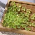 Perles de citron en acrylique vert translucide pour la fabrication de bijoux DIY - 9x13.5mm (Trou 2mm) 10 Pièces / Vert Pâle