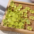 Perles en acrylique jaune translucide en forme de citron pour la création de bijoux DIY - 9x13.5mm (Trou 2mm) 10 Pièces / Jaune clair