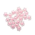 Cuentas de estrella de acrílico transparente con núcleo rosa para la creación de joyas DIY - Pequeño (aprox. 11,5 mm / 20 uds.) / Rosa