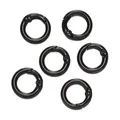 Set mit 6 schwarz lackierten Metall-Federringen für Taschenkettchen und DIY-Schmuck - 5 Stück/Packung (3,4*19,5mm) / Schwarz