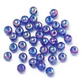 Perline tonde in plastica AB dai colori caramella per gioielli fai da te e catenine - 6mm/100pz / Blu scuro