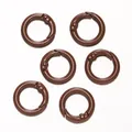 Braune metallische Federringe für handgefertigtes Taschen- und Kettenzubehör - 5 Stück/Packung (3,4*19,5mm) / Braun