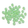Perle rotonde in plastica verde chiaro iridescente AB per creazione di gioielli fai-da-te - 6mm/100pz / Verde scuro