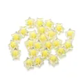 Cuentas de caramelo amarillas en forma de estrella de acrílico para joyería DIY - Amarillo