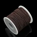 Cordón elástico marrón duradero para la creación de joyas hechas a mano y pulseras - 100m/Rollo (0.8mm) / Café