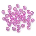 Candy pink AB iridescent plastic round beads for DIY jewelry making and phone charms - Purple