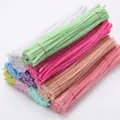 Bundles of colorful macaron pastel pipe cleaners chenille stems for DIY craft bouquets - Random Mixed Colors