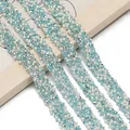 Dekorativer selbstklebender Strass- und Perlenbesatzstreifen für DIY-Modeaccessoires - 1.2cm x 1 Meter / Blaue Perle