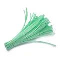 Bundle of premium mint green pipe cleaners for DIY craft and handmade flower projects - Bean Green