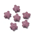 Star-shaped purple lava stone beads with straight holes for DIY jewelry making - 1 Piece / Light Purple