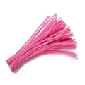 Bright pink chenille stems pipe cleaners for DIY handmade bouquets and creative crafts - Pink