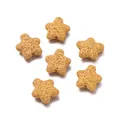 Yellow star-shaped volcanic stone beads with porous texture for DIY jewelry making - 1 Piece / Volcanic Stone - Yellow