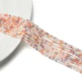 Perle di cristallo in vetro a cubo color macaron misto per creazione di gioielli fai da te - 2mm (circa 165 pz/Filo) / Sistema Arancio-Viola