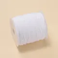 Cordon de perlage blanc non élastique professionnel pour bijoux DIY, bobine de 1 mm - 1mm/260m environ 173g / Blanc