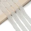 Weiße irisierende selbstklebende Harz-Strassstreifen für vielfältige DIY-Modeprojekte - 1.2cm x 1 Meter / Weiß