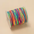 Cordon de jade tressé de 1,5 mm aux couleurs de l'arc-en-ciel pour bijoux DIY - 1.5mm/145m environ 207g / Coloré