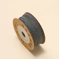 1 mm vijfkleurig gevlochten katoenen koord op een kartonnen spoel voor DIY-sieraden - Rood Groen Blauw