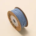 Premium 1mm blauw katoenen koord op rol voor doe-het-zelf sieraden weven en handwerk - Hemelsblauw