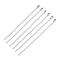 Professionelle 10-12 cm silberne Metallkugelketten für DIY-Schmuck und Schlüsselanhänger - 10 Stück/Packung (115mm) / Weiß