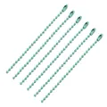 Set of seven teal blue metal ball chains with connectors for DIY keychain accessories - 10 Pieces/Pack (95mm) / Lake Green