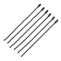 Professional black metal ball bead chains for DIY jewelry tags and keychains - 10 Pieces/Pack (95mm) / Black