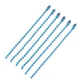 Light blue metal ball bead chains with connectors for DIY jewelry tags and keychains. - 10 Pieces/Pack (95mm) / Blue
