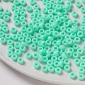 Premium 4x7mm mint green solid color acrylic round beads for DIY jewelry and craft making - 100 Pieces/Pack / Solid Lake Green