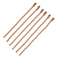 Set mit sieben 10 cm oder 12 cm orangefarbenen Metall-Kugelketten für DIY-Schmuck - 10 Stück/Packung (95mm) / Orange