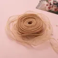 Champagner 4cm breites Organzaband mit Wellenkante für DIY-Schleifen und Geschenke - 1 Meter / Kaisergold
