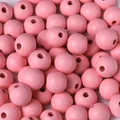 Hoogwaardige 16 mm roze ronde houten kralen voor het maken van doe-het-zelf sieraden - Roze / 16mm (20 Stuks/Verpakking)