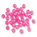 Vibrant pink candy-colored AB coated plastic beads for DIY jewelry and phone chains. - Red